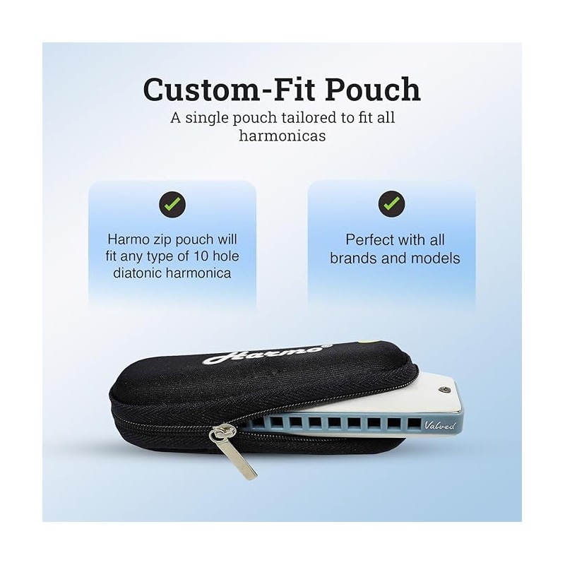 sturdy harmonica zip pouch