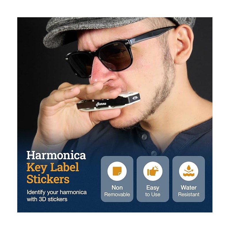 stickers for harmonica and accessories in stock