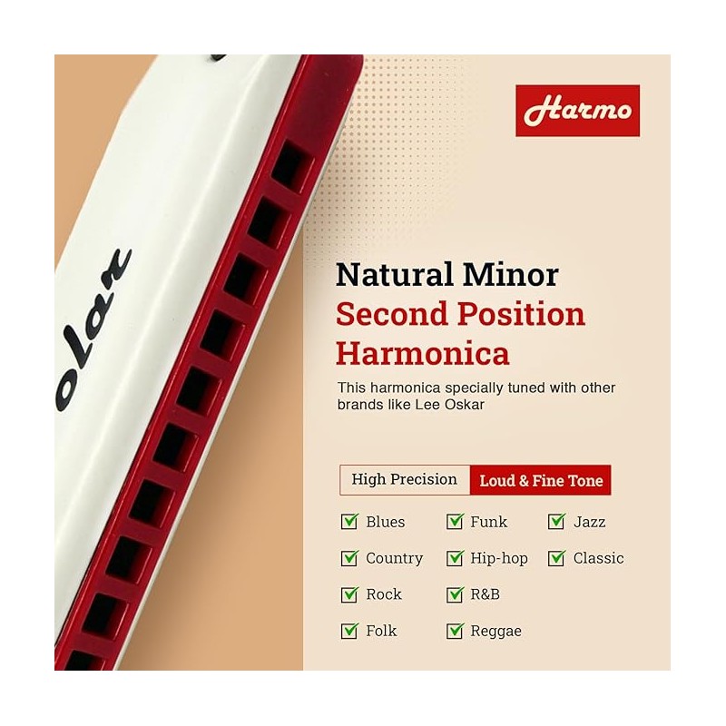 Harmo Polar natural minor tuning in stock harmonica