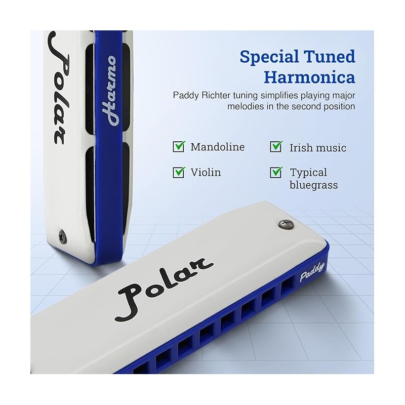 in stock paddy richter harmonica harmo polar