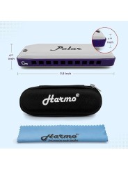 Harmo Polar harmonic minor tuning harmonica in all 12 keys designed in the us