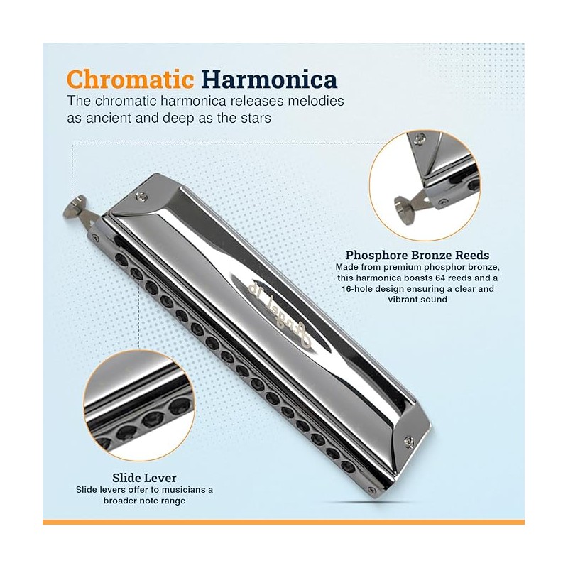 HARMO Harmo Angel 16 harmonica Harmo Chromatic Harmonicas  $179.90 designed in the us