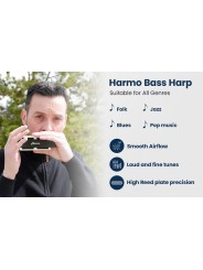 Harmo Bass Harp Harmonica free shipping in stock