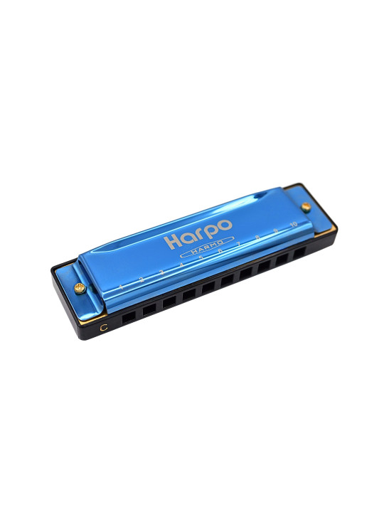 Blue harmonica for kids