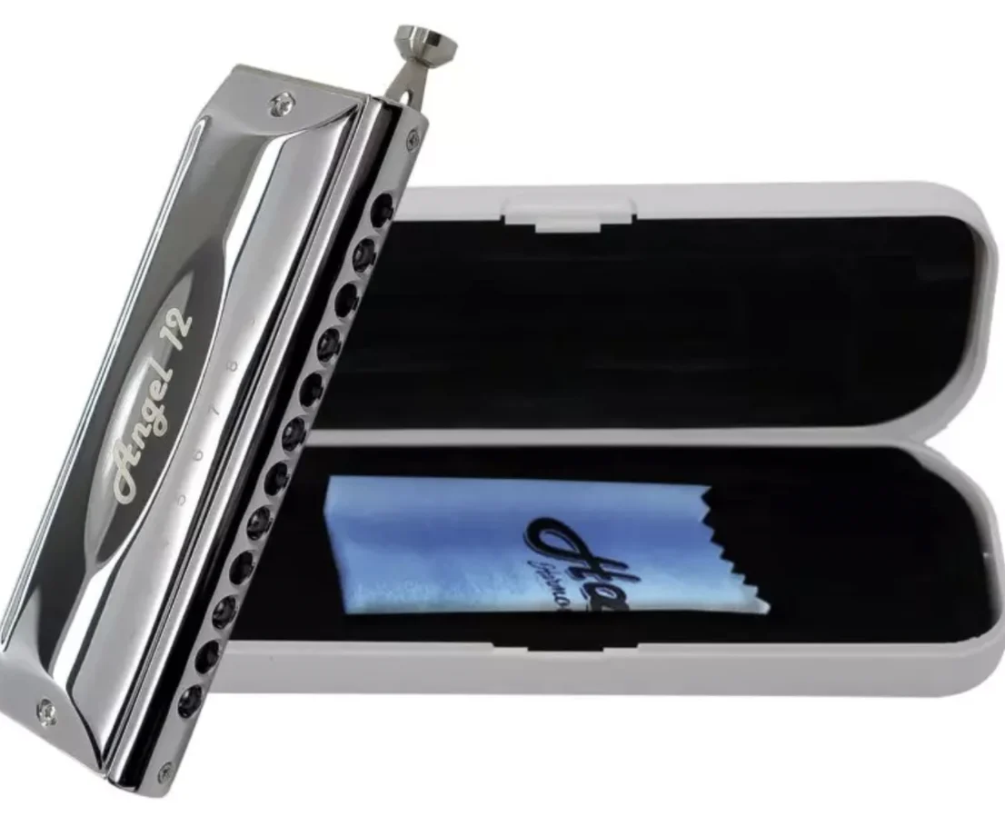 Chromatic Harmonica: The Harmo Angel is a modern chromatic harmonica to play in all generes with a smooth comb and superb tone