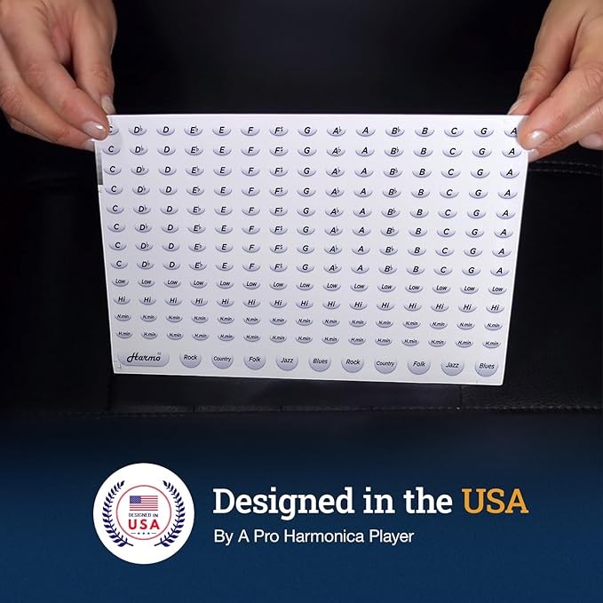 stickers for harmonica and accessories in stock