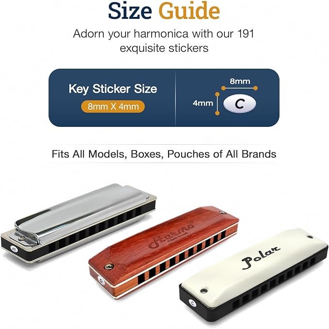stickers for harmonica and accessories in stock