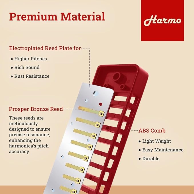 Harmo Polar natural minor tuning in stock harmonica designed in the us