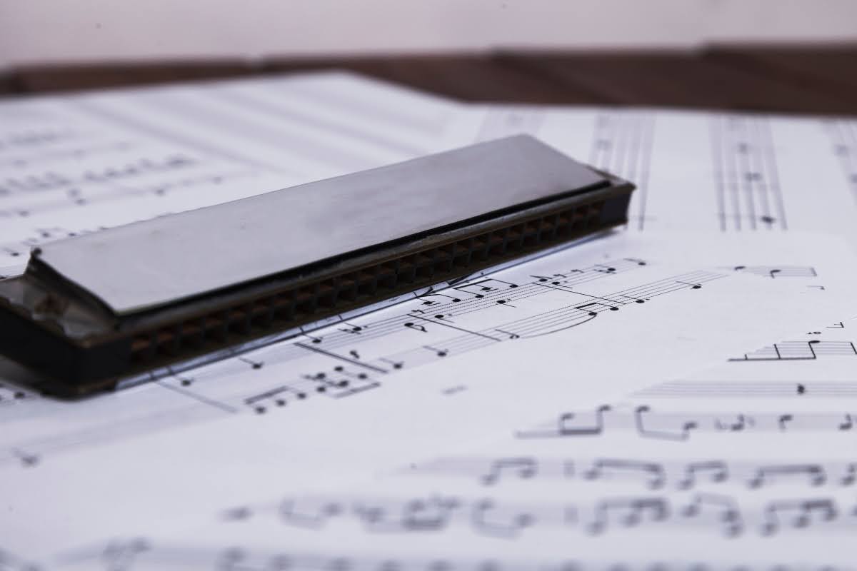 Sheet music for easy harmonica songs for beginners.